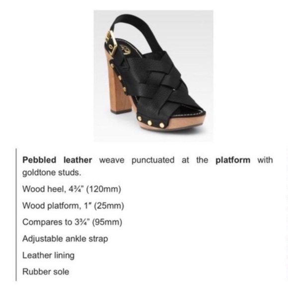 Tory Burch Brown Leather Platform Sandals/Heels - Picture 8 of 10